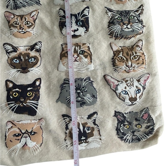 STRAND Cream and Black Cat Tote 12x12” - Picture 7 of 7
